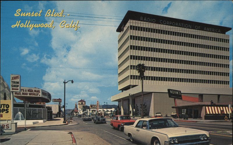 Sunset Blvd. & RCA Building, Hollywood, CA California