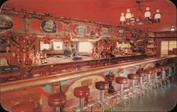 Knotty Pine Interior, Cowboy Bar, Jackson, WY Postcard