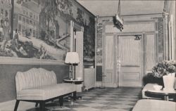 Main Lobby, Aurora Inn, Aurora, NY Postcard