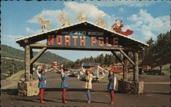 North Pole, Santa's Workshop Entrance Gate, Colorado Postcard