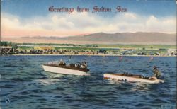 Greetings from Salton Sea, Speedboats Postcard
