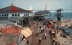 Entrance to The Pier, Old Orchard Beach, ME Postcard