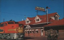 Santa Fe Train at Colorado Springs Station Postcard