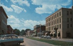 Main Street and Penn Wells Hotel, Wellsboro, PA Postcard
