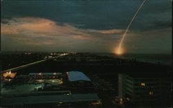 Night Space Launch, Kennedy Spaceport, Cocoa Beach Postcard