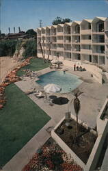 Dream Inn Pool and Exterior, Santa Cruz, CA Postcard