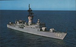 USS Cook (DE-1083) at Sea Postcard