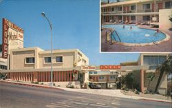 Town House Lodge Motel, 8th Ave & Ash St, San Diego Postcard