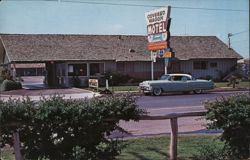 Covered Wagon Motel, Buena Park, CA Postcard