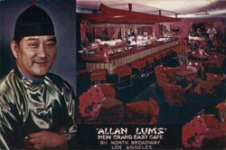 Allan Lum's New Grand East Cafe, Los Angeles Postcard