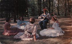 Old Black Joe Playing Banjo, My Old Kentucky Home Postcard