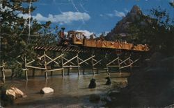 Disneyland's Western Mine Train, Frontierland Postcard