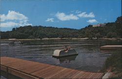 Paddle Boat on Lake, Bella Vista Park, AR Postcard