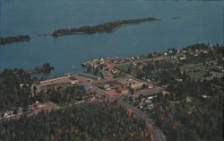 Aerial View of Copper Harbor, Keweenaw County, MI Postcard
