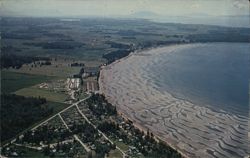 Aerial View of Birch Bay, Washington with Tidal Flats Postcard