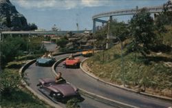 Disneyland Tomorrowland Autopia Postcard