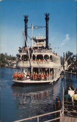 Mark Twain Steamboat, Rivers of America, Disneyland Postcard