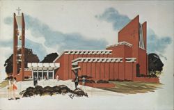 Thiel College, Passavant Center, Greenville, PA Postcard