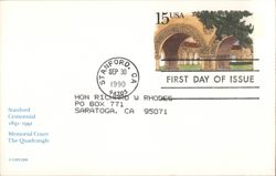 Stanford Centennial, Memorial Court, The Quadrangle Postcard