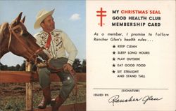 Rancher Glen's Good Health Club Membership Card Postcard
