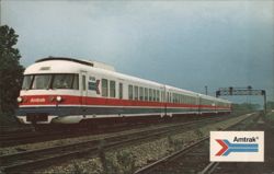 Amtrak French Turbine Train RTG Postcard