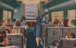 Chessie Coach Interior, Sleepy Hollow Seats Postcard
