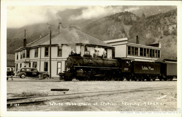 White Pass Train At Station RR Depot Skagway Alaska
