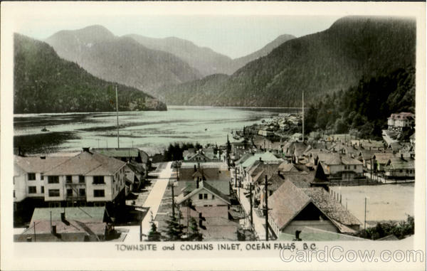 Townsite And Cousins Inlet Ocean Falls BC British Columbia