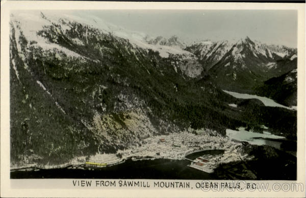 View From Sawmill Mountain Ocean Falls BC British Columbia