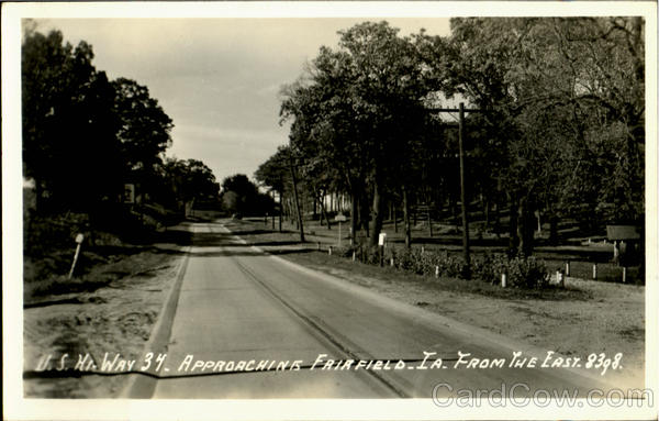 U. S. Highway 34 Approaching Fairfield Iowa