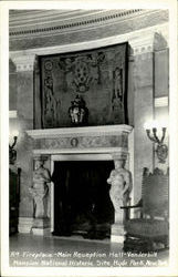 Fireplace Main Reception Hall Postcard