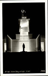 Italian Bldg. At Night 1939 NY World's Fair Postcard Postcard