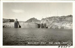 Boulder Dam And Mero Lake Postcard