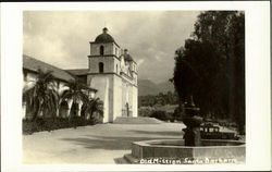 Old Mission Santa Barbara, CA Postcard Postcard