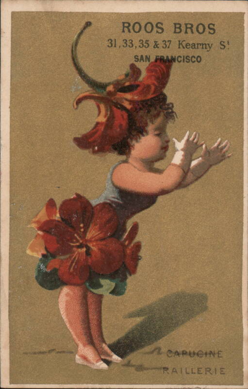 Roos Bros Advertising, Child in Flower Costume, San Francisco California