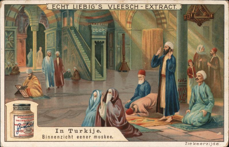Liebig's Vleesch-Extract: Mosque Interior, Turkey Trade Cards