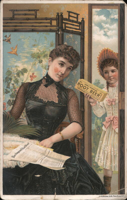 Hires' Improved Root Beer Advertisement, Woman and Child