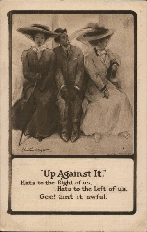 'Up Against It' - Man With Women in Large Hats Chester Wright