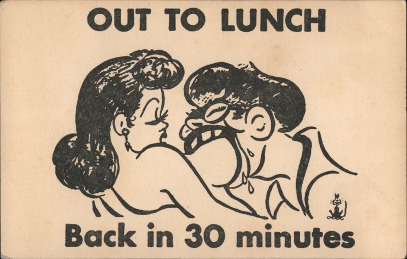 Out to Lunch - Back in 30 minutes Comic, Funny