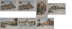 Set of 7: World's Fair, St. Louis 1904 Postcard