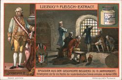 Liebig's Meat Extract: Joseph II & Antwerp Patriots in Prison, 1789 Trade Card