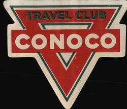 Conoco Travel Club Logo Luggage Label