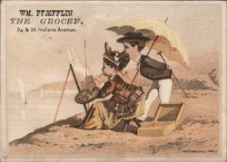 Wm. Pffeflin The Grocer, 94 & 96 Indiana Avenue Trade Card