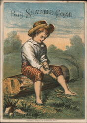 Buy Seattle Coal - Boy Whittling Wood Trade Card