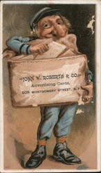John W. Roberts & Co. Advertising Cards, 508 Montgomery Street, S. F. Trade Card