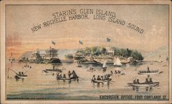 Starin's Glen Island, New Rochelle Harbor, Long Island Sound Trade Card