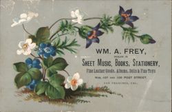 Wm. A. Frey Sheet Music & Books, San Francisco, CA Trade Card
