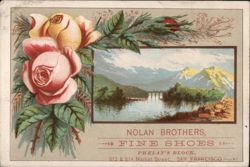 Nolan Brothers Fine Shoes, Phelan's Block, San Francisco Trade Card