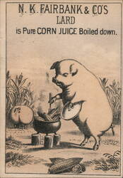 N.K. Fairbank & Co's Lard - Pure Corn Juice, Pig Chef Trade Card