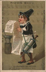 Roos Bro's Clothing Ad, "La Journée du Potard", San Francisco & Virginia NV Trade Card